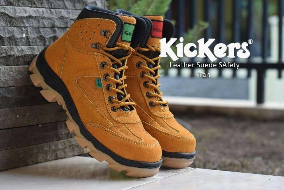 SEPATU BOOTS PRIA SEPATU KICKERS SAFETY UJUNG BESI 