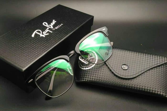 Terbaru!! Kacamata Frame Rayban Clubmaster 5154 ( Fullblack Glossy ) - ready stock