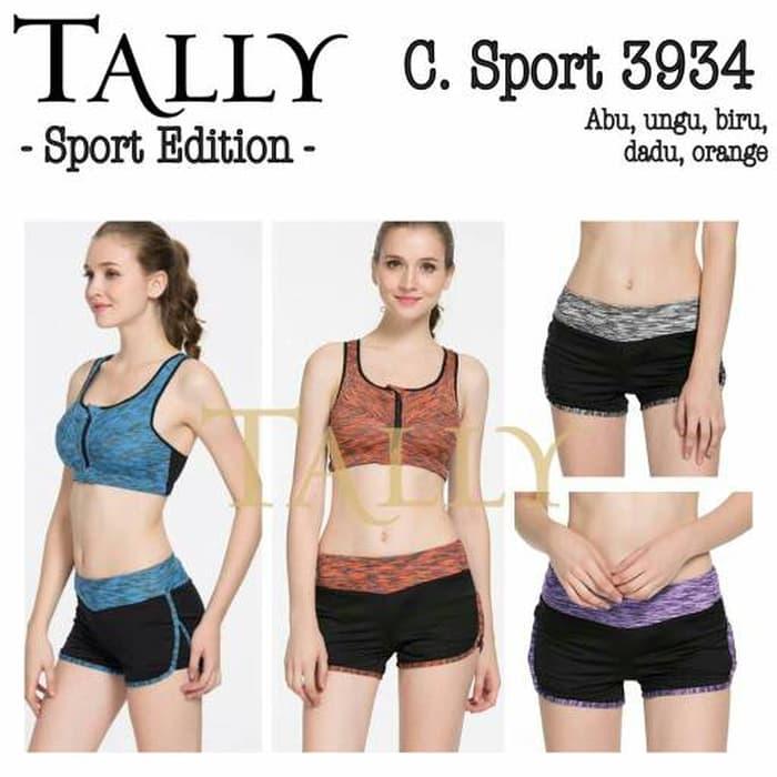 HOT SPESIAL!!! Celana Pendek Sport Senam Fitness Gym BEST SELLER TALLY 3934 - Abu -abu Tua - OpAPye
