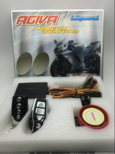 Alarm Motor Agiva Fitur Lengkap + Cara Pasang Premium | ( gembok alarm motor anti maling koper sepeda pagar cakram kinbar kode tas mobil clock rumah sensor gerak pintu digital remote lock bht ) |