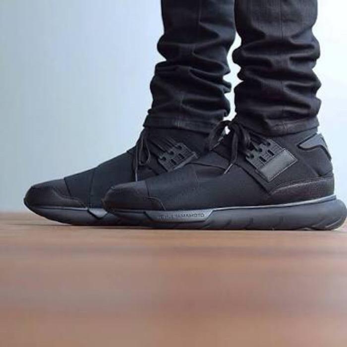 HOT SPESIAL!!! Adidas Y3 Yohji Yamamoto Qasa Hi Full Black Sepatu Jalan Pria PREMIUM - StlZO9
