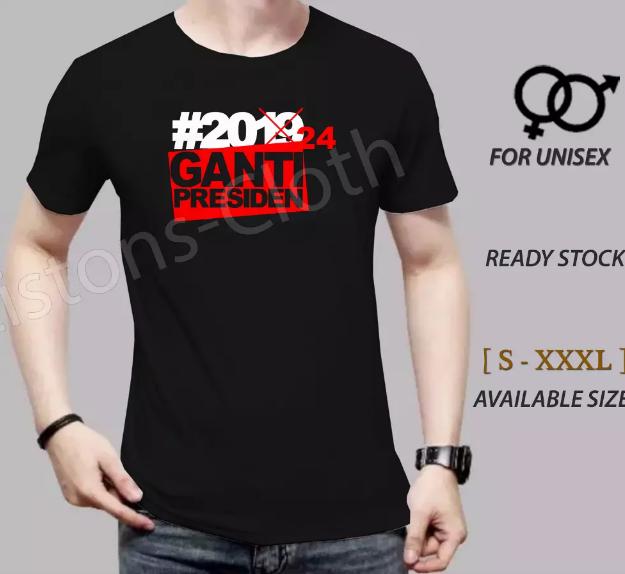 Kaos 2019 2024 Ganti Presiden Hitam 