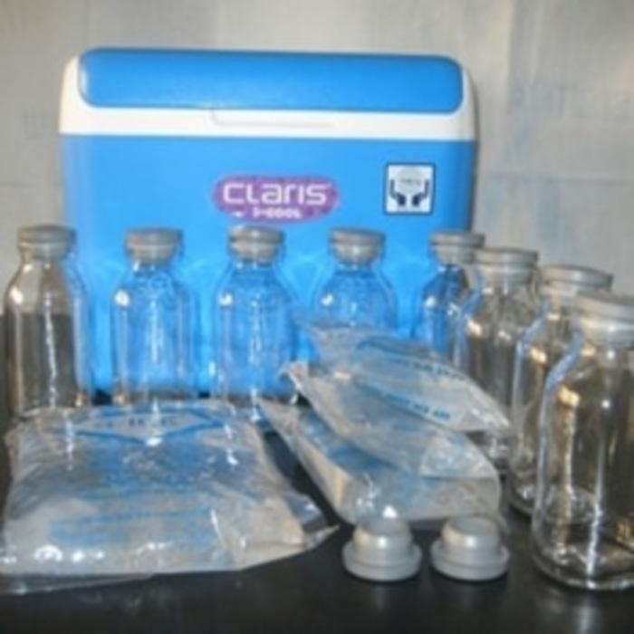 PAKET: Coolbox Claris Botol Tutup Karet Rekondisi Ice Gel
