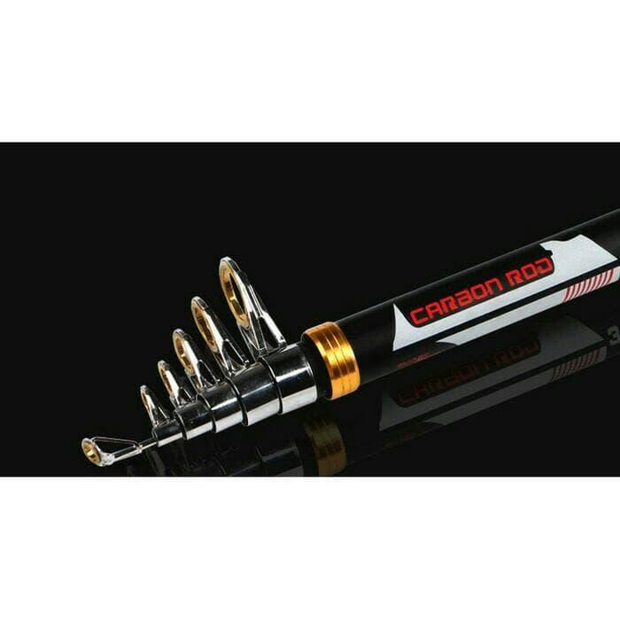 HOT PROMO!!! Pancingan Mamba Joran Carbon Fiber Sea Fishing Rod 6 Segments - 3.0M - KM7bRL