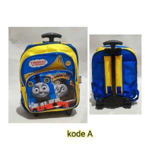 Tas sekolah Thomas troli Paud TK Trolly ransel tebal troley dorong awet murah