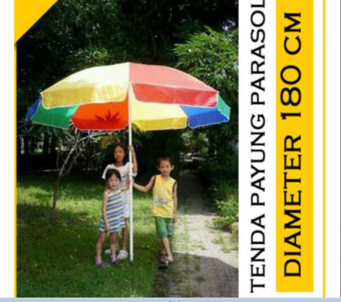 Payung Parasol Tenda Untuk Cafe Pantai Jualan 180cm