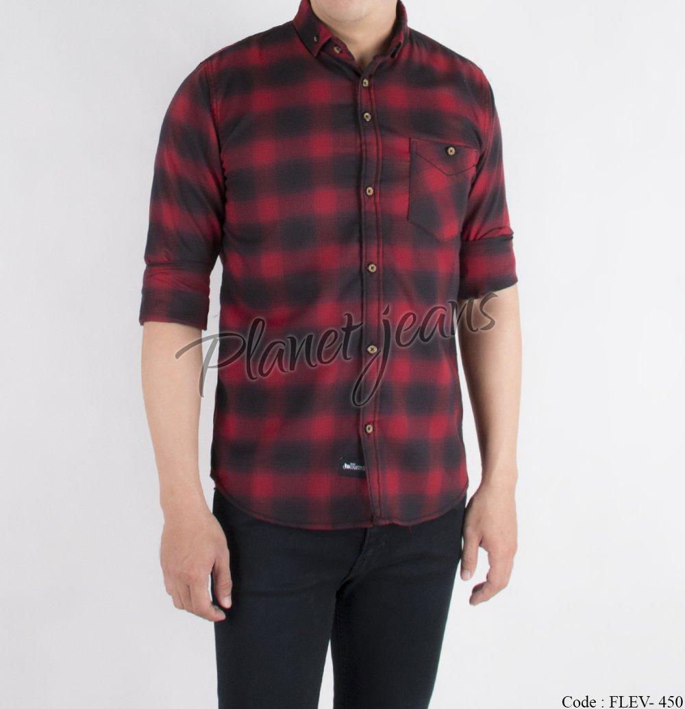 kemeja flanel pria slimfit lengan panjang dan kemeja motif kotak bahan flannel slim fit cowok flev-450 di lapak Planet Jeans planetjeans