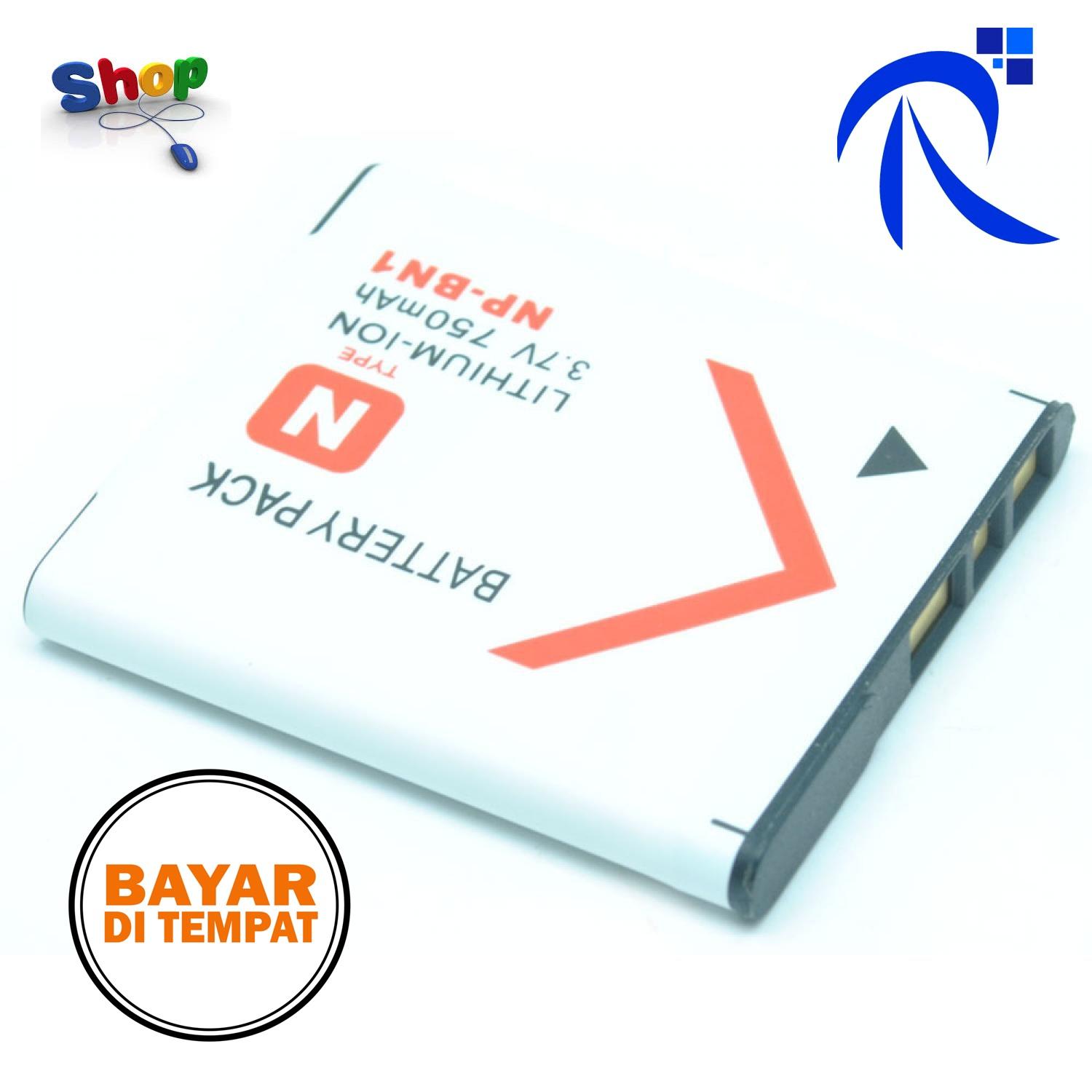 Battery Rimas Replacement for Sony Cyber-Shot - NP - BN1 Batre Baterai Pengganti Cadangan Untuk Kamera Camera Accesoris Putih White Free Ongkir Dan Bisa COD