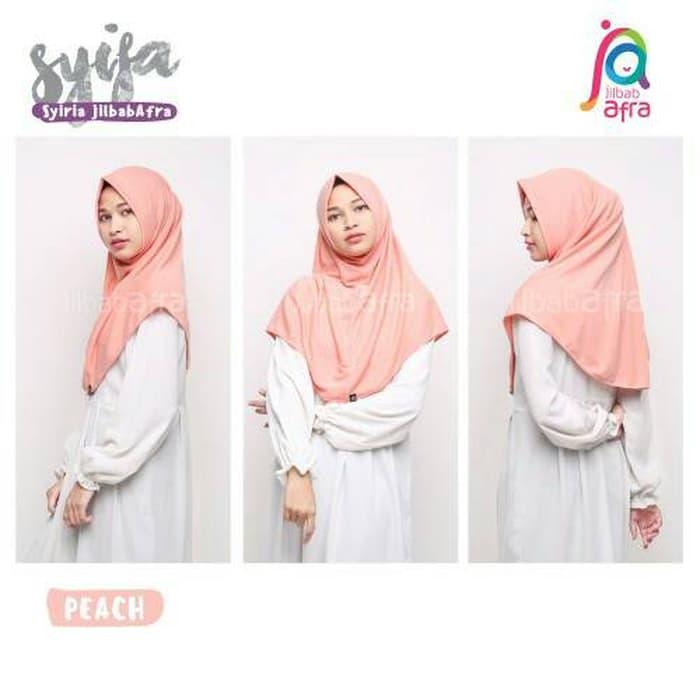 PROMO Jilbab AFRA model SYIFA ukuran S dan M Khimar Hijab Kerudung TERBARU