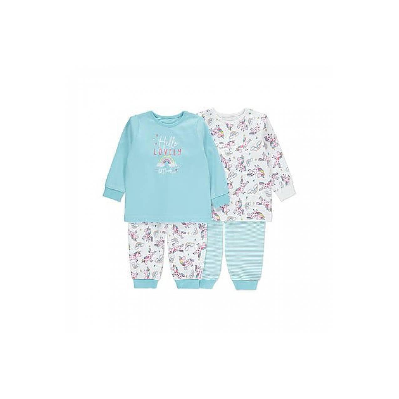 2 Set Piyama Unicorn Impor dari Inggris | Baju Tidur Anak Bayi Unisex