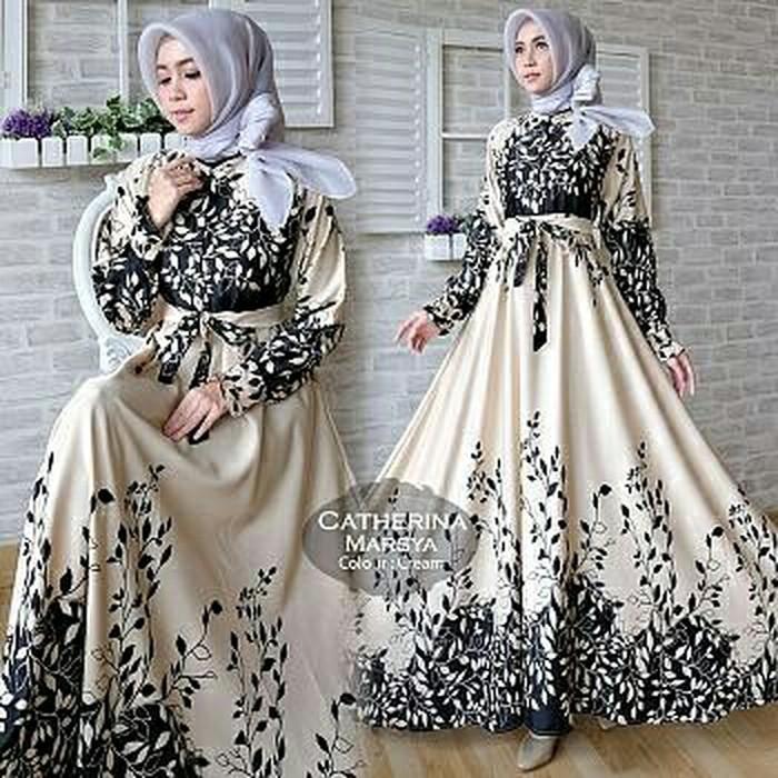 (TERBARU) Diskon !!! Syari Marsha Gamis Syar'I Model Kekinian Busana Muslim Wanita Terbaru Baju Muslim Cewek ()
