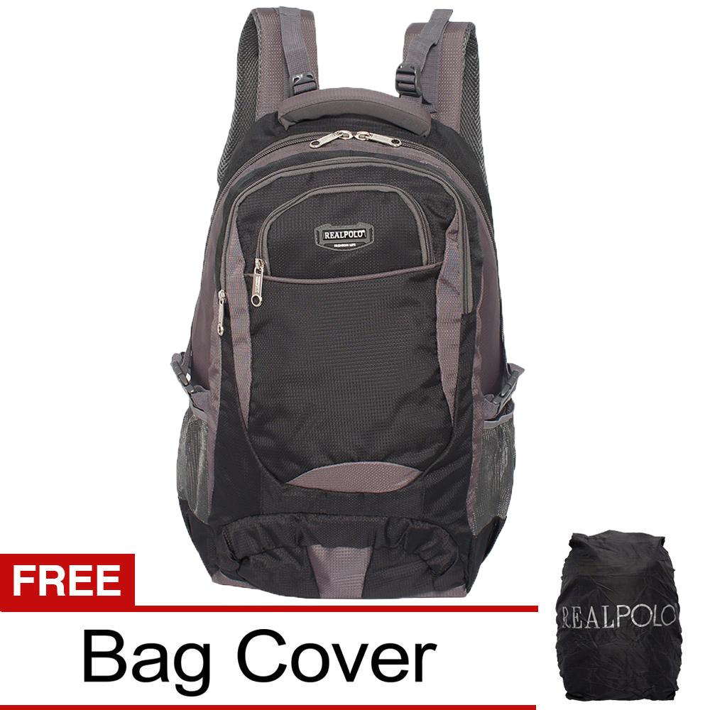 Real Polo Tas Ransel Kasual Jumbo HCCJ Backpack XL Bonus Bag Cover