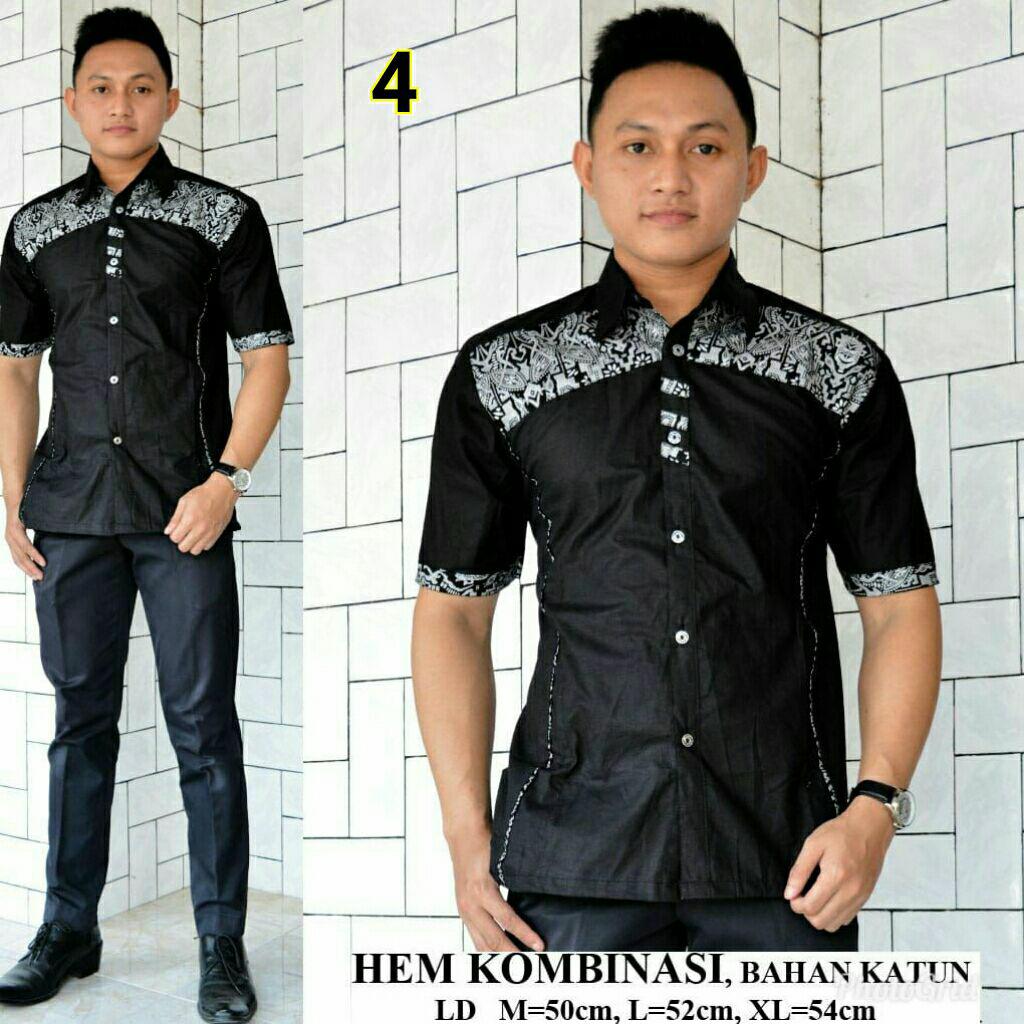 68 Contoh Baju Cowok Batik Kombinasi Polos Paling Unik Modelbaju Id