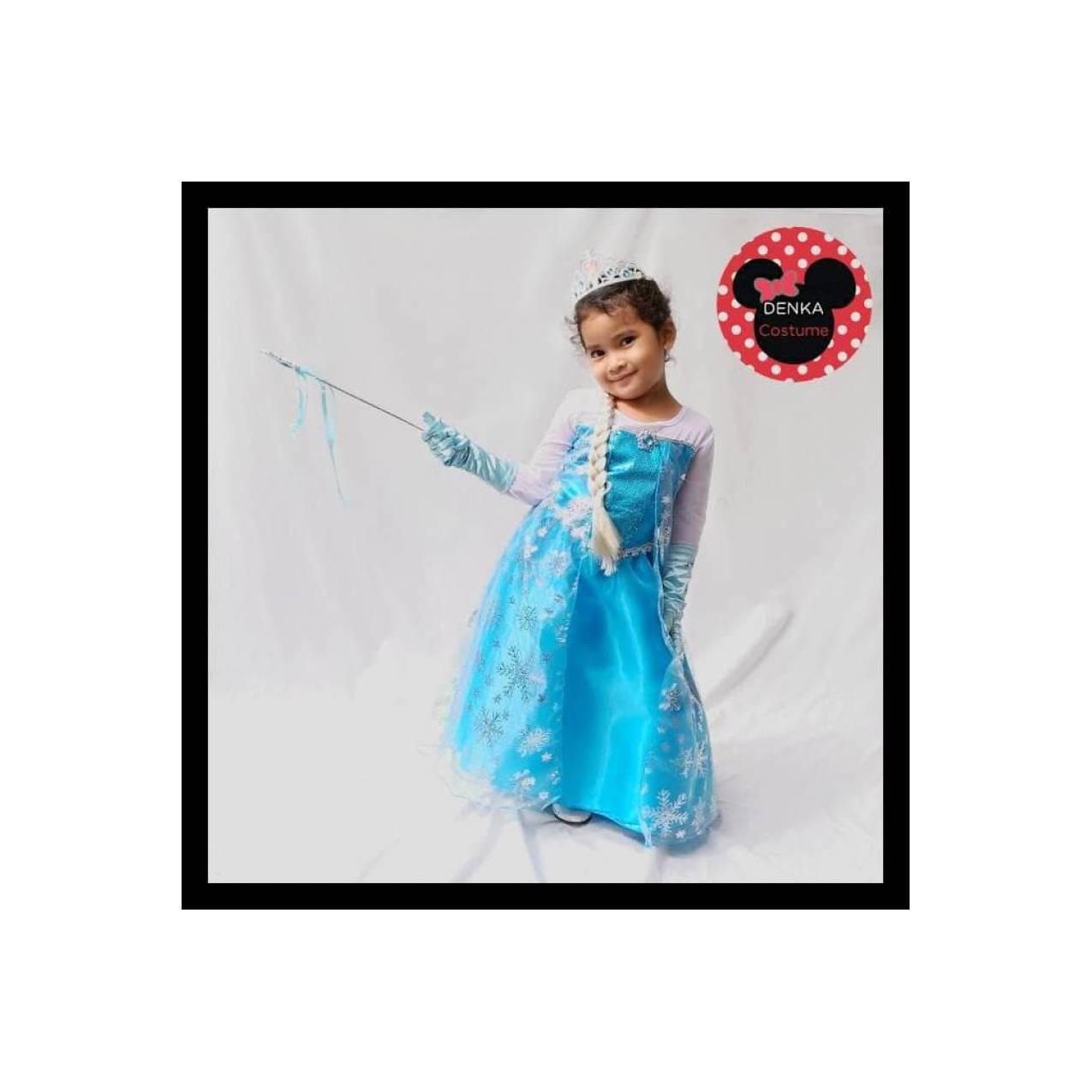 (Produk Baru!!) Baju Kostum Anak Princess Elsa Frozen Butterfly Gaun