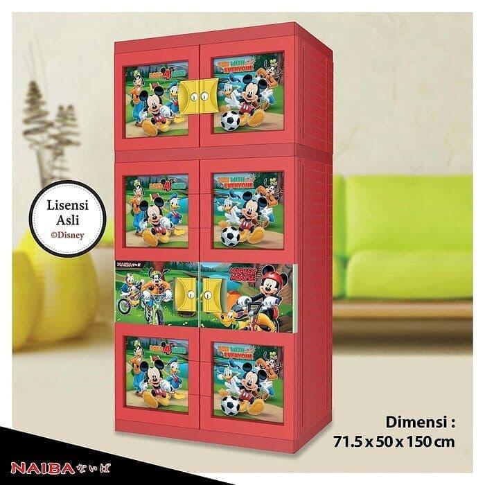 Lemari Gantung Plastik Naiba - Mickey 1633 R @ lemari plastik napolly pakaian gantung baju rovega murah 4 2 susun lion star napoly club