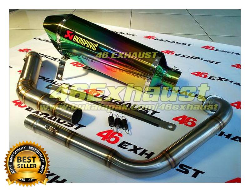 Knalpot Racing Ngebass Akrapvic Layang Pelangi Vixion Byson R15 Xabre CBR150R CB150R Verza Tiger Sonic 150R Satria FU Mx King 150 Scorpio Pulsar 200ns