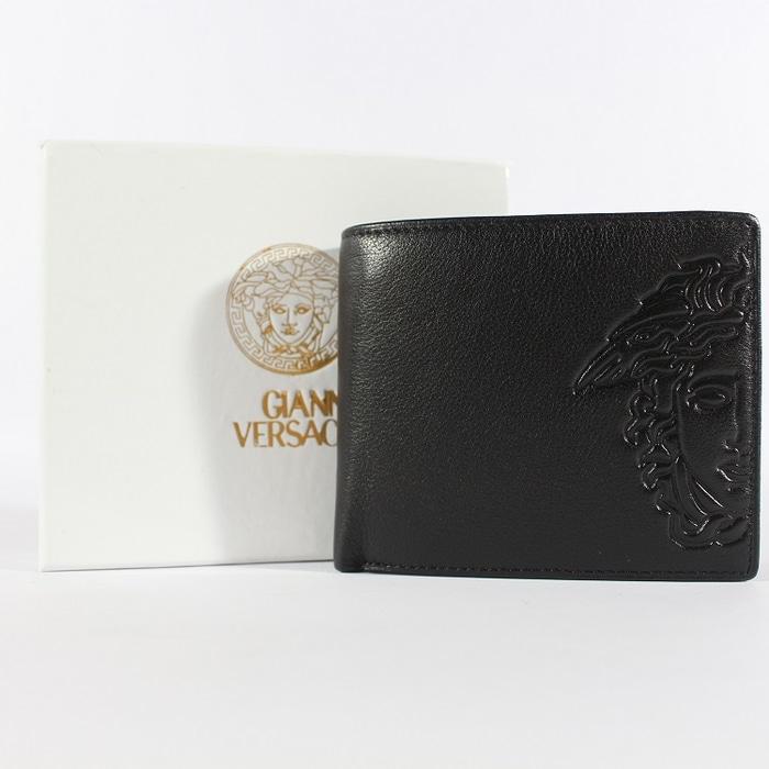 Promo Terbaru! DOMPET KULIT PRIA TIDUR IMPORT BRANDED | VERSACE 27-12 BLACK