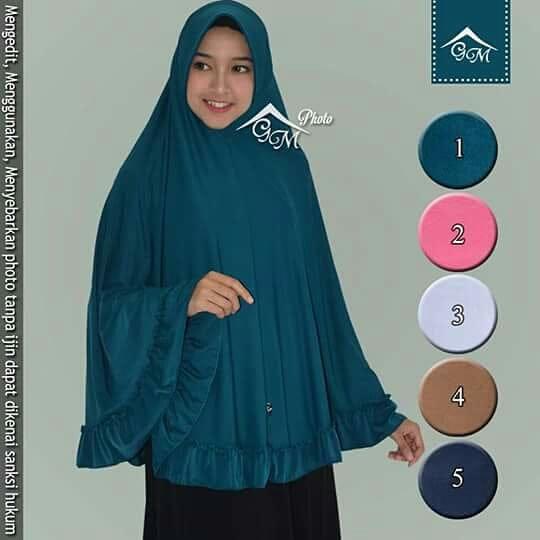 GM HIJAB JILBAB INSTAN BERGO ENA REMPEL JUMBO PET JUMBO BESAR JERSEY HARGA DISKON SALE MURAH MURMER