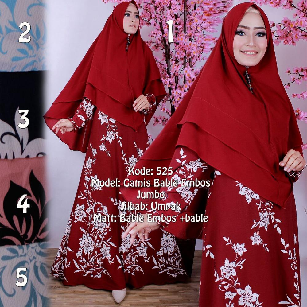 Ezpata Gamis Wanita Syari Gamis Pesta Jumbo / Big Size Motif Bunga