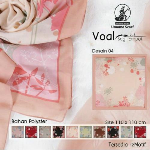 Hijab Segi Empat Motif / Jilbab Segi Empat Motif / Kerudung Segi Empat Motif /Hijab Segi Empat voal Umama scarf