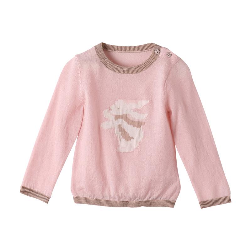 Sunroo Kemeja Rajut Musim Gugur dan Dingin Bayi Baru Lahir Baju Dalaman Wol Bayi