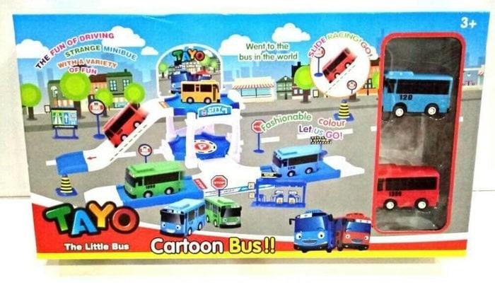 Tayo Little BusParking Track Set Die Cast 2pcs Mainan Anak ZY002