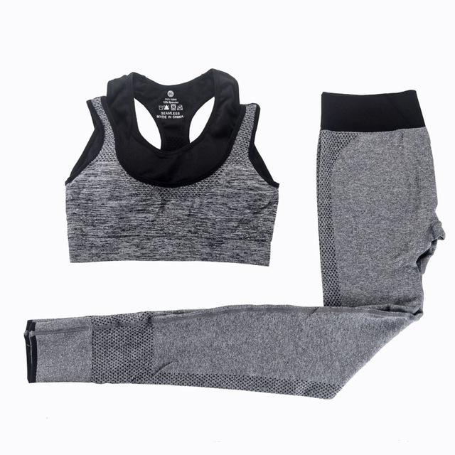 2 Pcs Wanita Yoga Set Kebugaran Sport Beha + Celana Yoga Legging Set, gimnasium Menjalankan Sport Setelan Set Pakaian Olahraga untuk Wanita