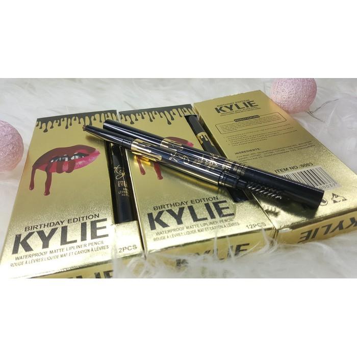 Jual KYLIE EYEBROW 2 In 1 Waterproof Pensil Alis Sikat Like Etude Drawing Diskon