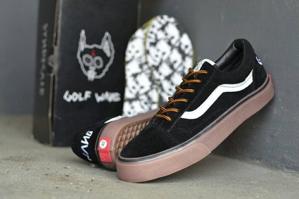Promo SEPATU SNEAKERS KEREN MAIN KULIAH SEKOLAH VANS OLD SKOOL GOLF WANG Diskon