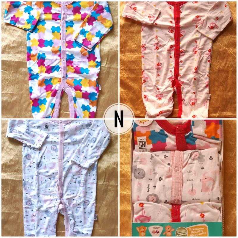 Baju Anak Bayi Sleepsuit Libby 6-9 bulan Jumper Tutup Kaki
