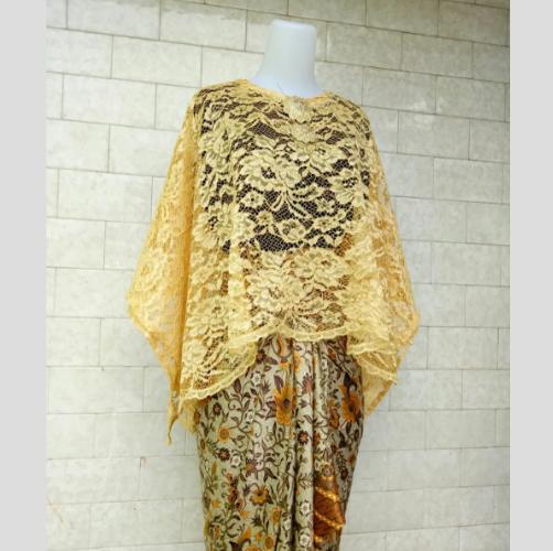 TotallyGreatShop Atasan Kebaya Batik Pesta Modern Outer Cape Brukat Outer Wear Cardi Cardy Cardigan Brokat Fashion Gamis Cape brokat Kondangan Muslimah Muslim Wisuda Wanita Jumbo xxl ihcape