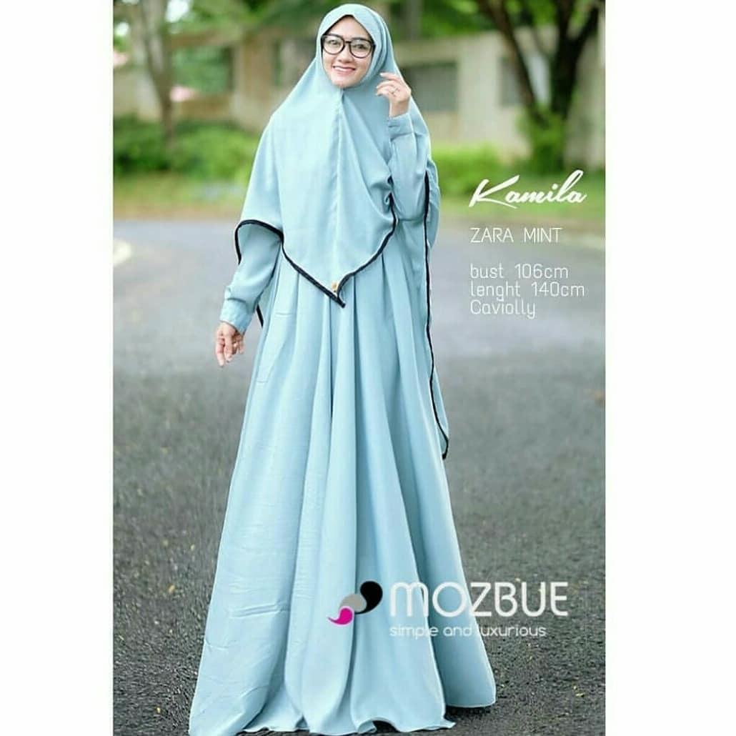 Baju Wanita Baju Gamis Baju Murah Baju Muslimah Baju Modern Kamila Syarii + Kerudung Khimar