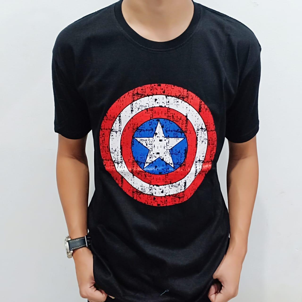 Master Tee - Kaos Pria Kaos Distro T-Shirt Fashion 100% Soft Cotton Combed 30s Pria Wanita Cewe Cowo Baju T-Shirt / Kaos Captain America / 3D Terbaru Baru Kekinian Animasi Gambar Batik Full Printing Kaos Termurah Berkualitas Kaos Disto Premium