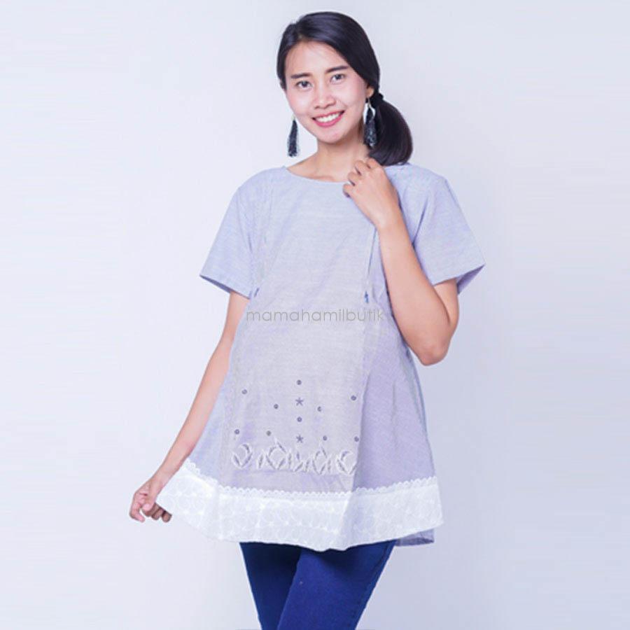 Ning Ayu Baju Hamil Atasan Pendek Motif Salur Verenda - SD 312 / Baju Hamil Kerja / Baju Hamil Modern / Baju Hamil Lucu / Baju Hamil Modis/ Baju Hamil Murah / Baju Hamil Untuk Kerja /Baju Hamil Muslim / Baju Hamil Seksi