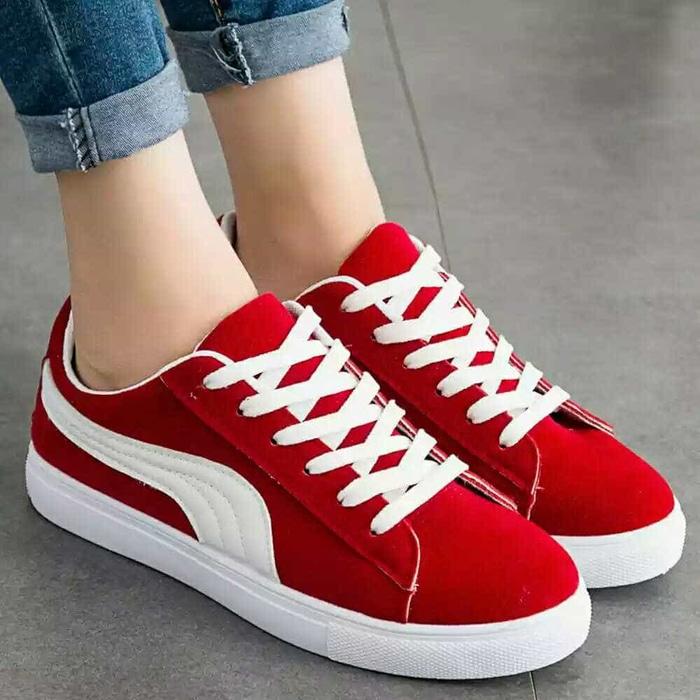 Sepatu Murah Sepatu Wanita Sepatu Casual Sepatu Kets Puma New Merah