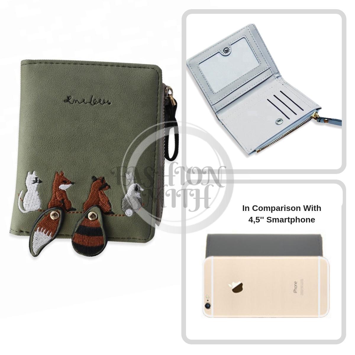 FashionSmith Dompet Wanita Lazada Kecil Kartu Koin Import 9 Slot Saku