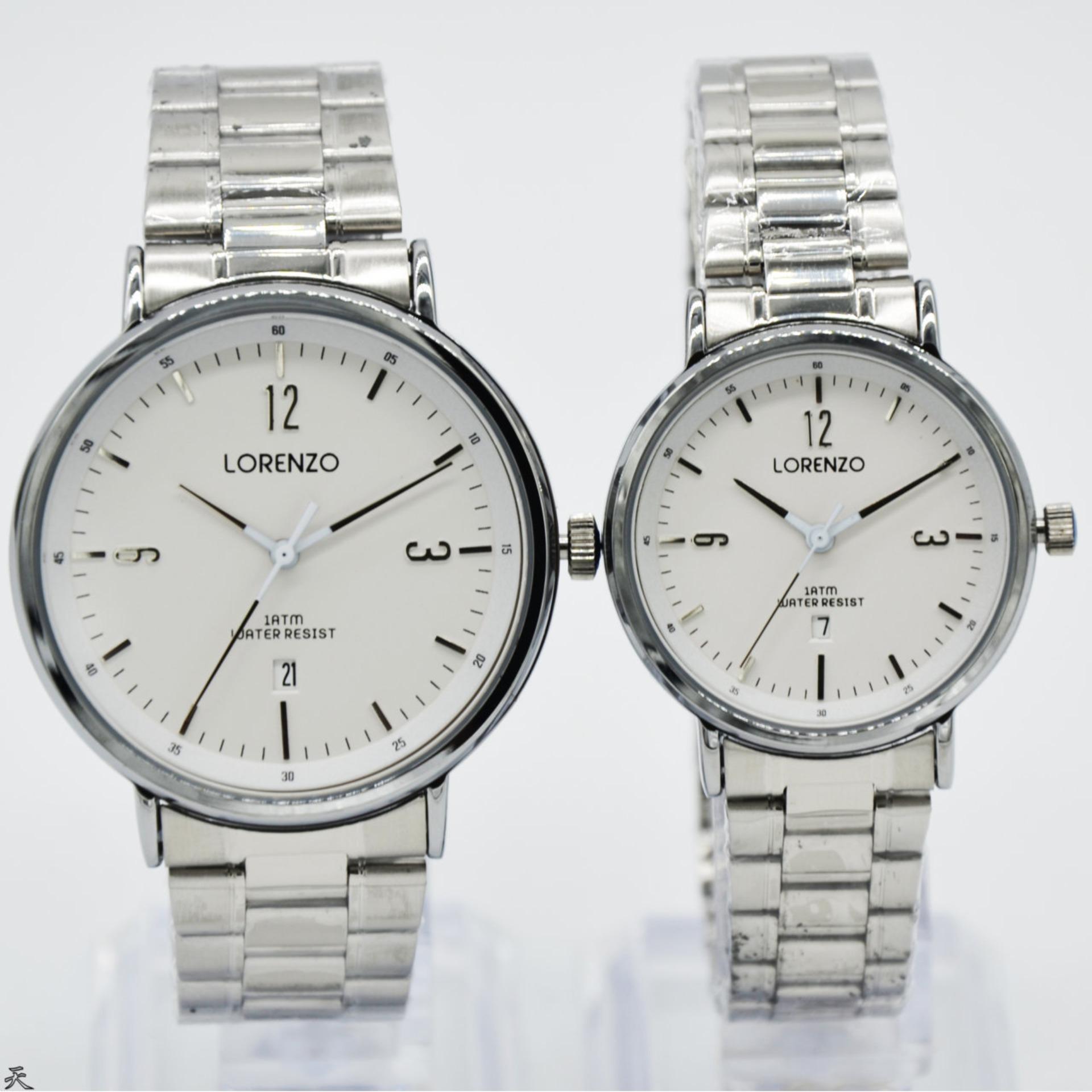 Buy & Sell Cheapest UXCELL M6 316 Best Quality Product Deals Lorenzo L1025ML Jam Tangan Pria Cowok Stainless Steel Silver