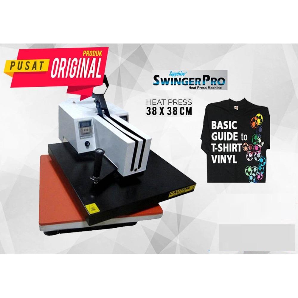 MESIN HOT PRESS BAHAN VINYL POLYFLEX 38X38 SWING MESIN SABLON BAJU DIGITAL Alat Sablon Topi Mug Piring Gelas Keramik Heatpres Digital