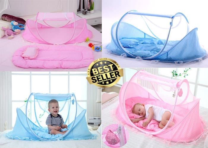 BARANG UNIK KELAMBU BAYI MUSIK SERIES 3IN1 DENGAN KASUR DAN BANTAL Termurah Bestseller