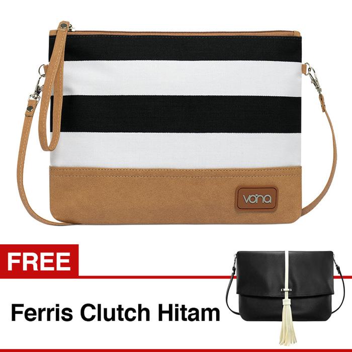 BUY 1 GET 1,VONA Ava Clutch (4 Pilihan Warna)-FREE Ferris Clutch Black - Hitam / tas wanita / tas wanita terbaru / tas wanita terbaru 2018 / tas wanita terbaru 2018 dan harganya / tas wanita branded / tas wanita import / tas wanita selempang / tas wanita
