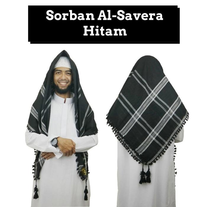 Sorban Surban Haji Arab Savera Hitam Keffiyeh Shemagh Oleh Oleh Haji