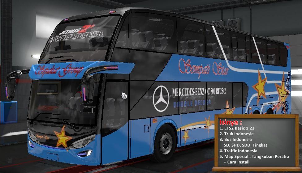 ETS2 1.23 Game Bus Truk Simulator Indonesia Spesial Map Bali Banyumas Lampung untuk PC Laptop
