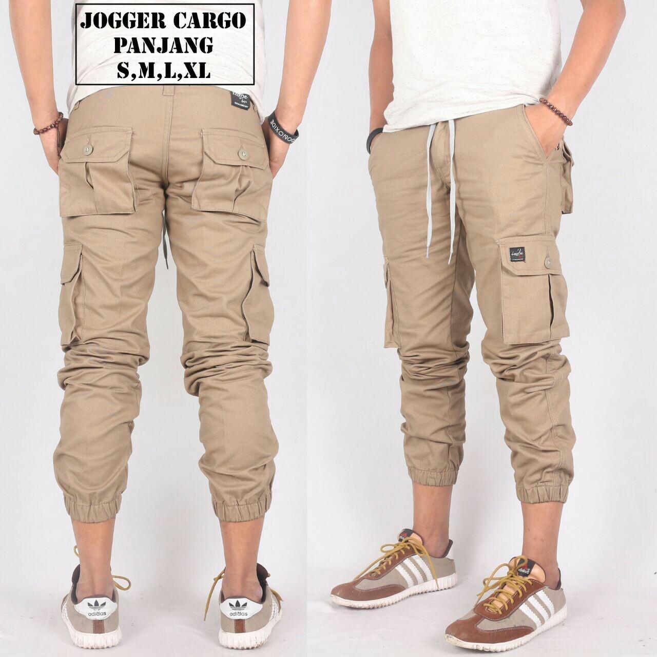 Celana jogger cargo panjang/cargo long panst pria
