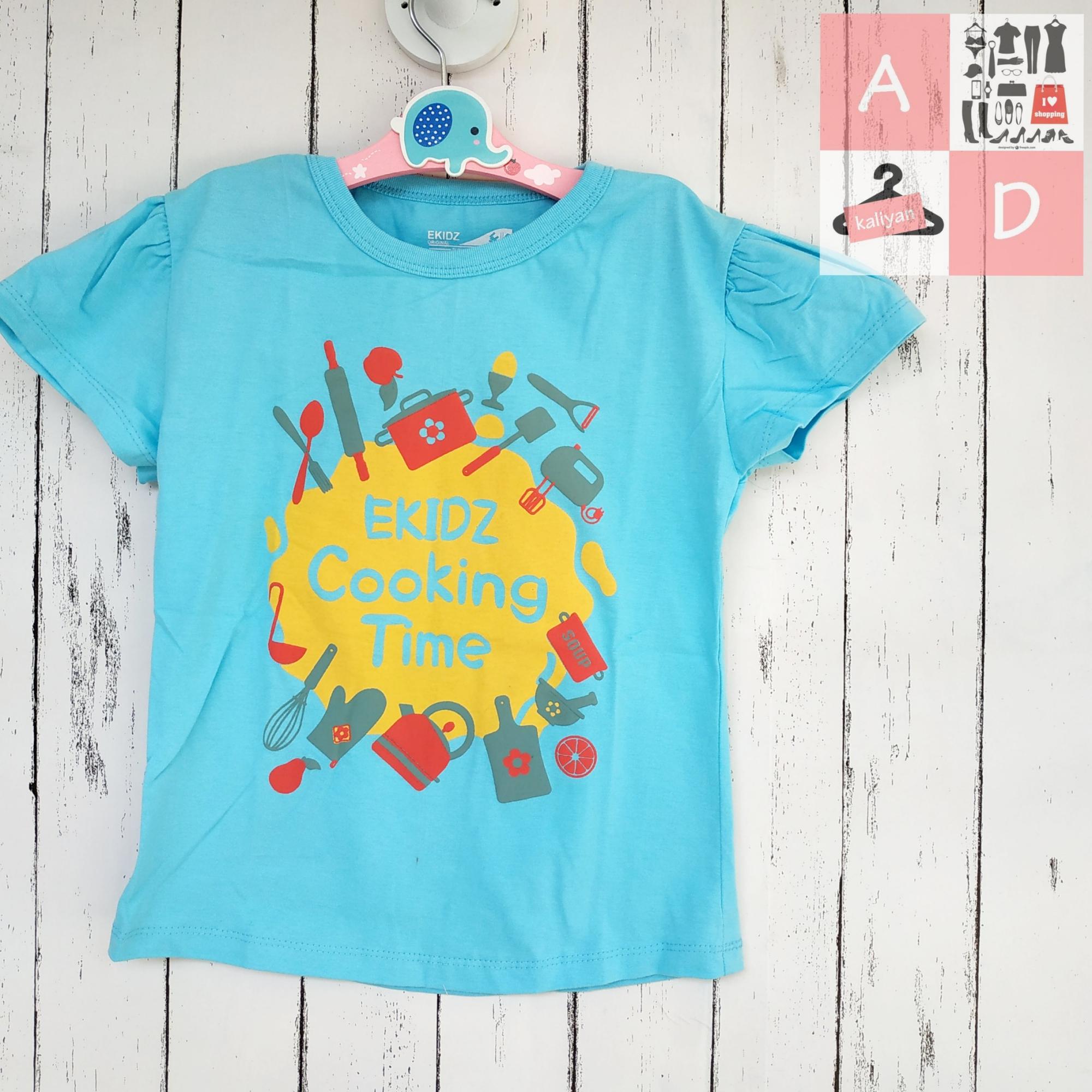 Kaos Anak Perempuan EKIDZ seri Cooking Time Baju Branded Anak Kecil Terbaru Lucu