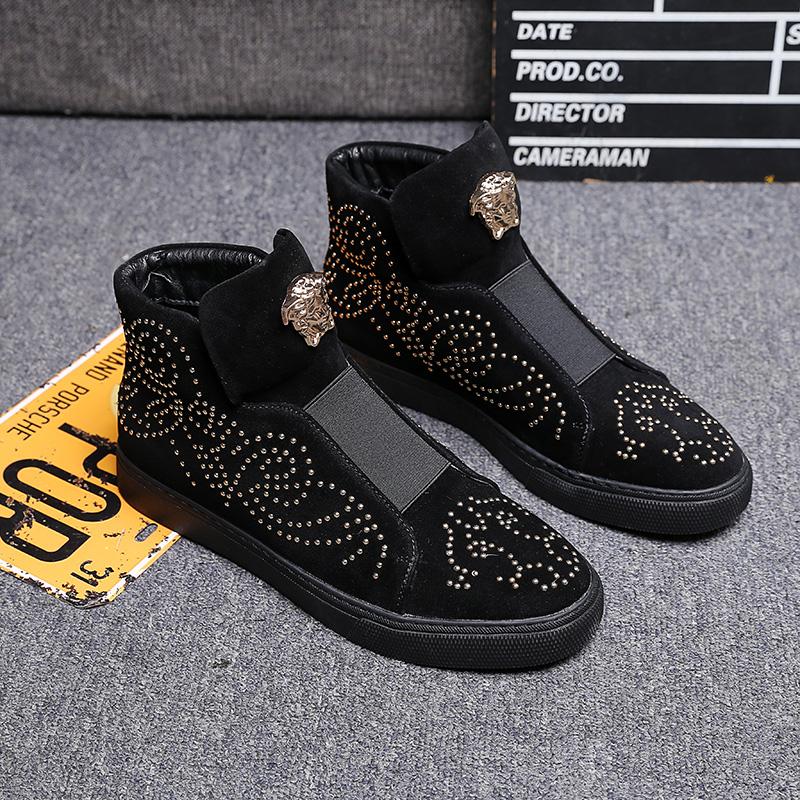 Tinggi Negara Inggris Sepatu Kets Pria Sepatu Pria (Hitam Dari Versi Normal)