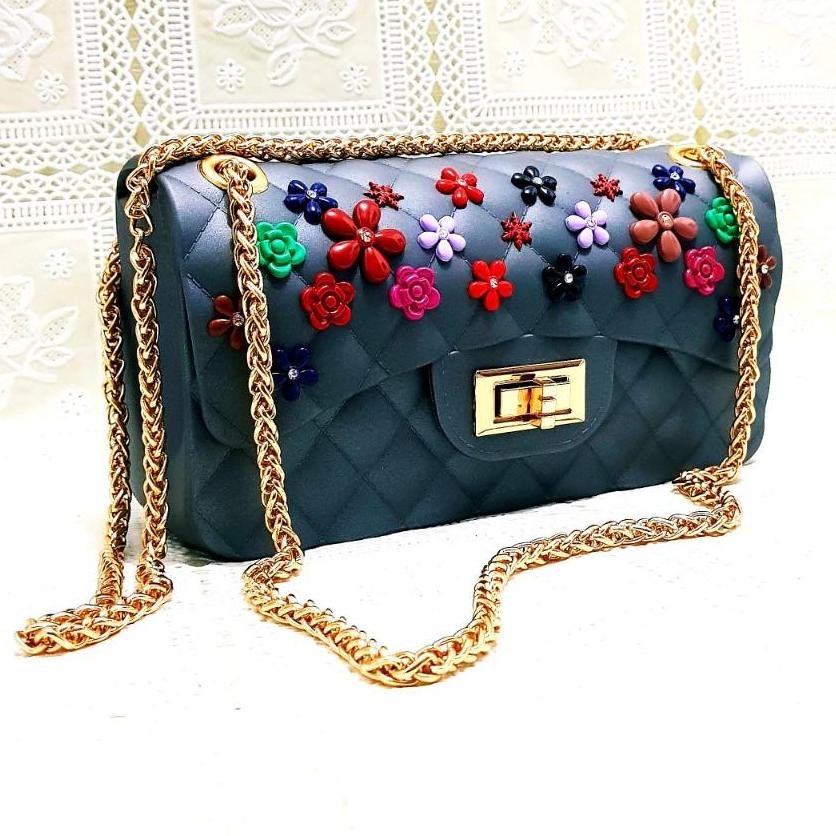 tas jelly matte motif bunga BISA BAYAR DITEMPAT tas wanita new 2018
