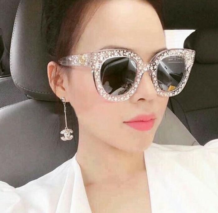 kacamata sunglasses wanita gucci star kc 226 tranparan lensa silver