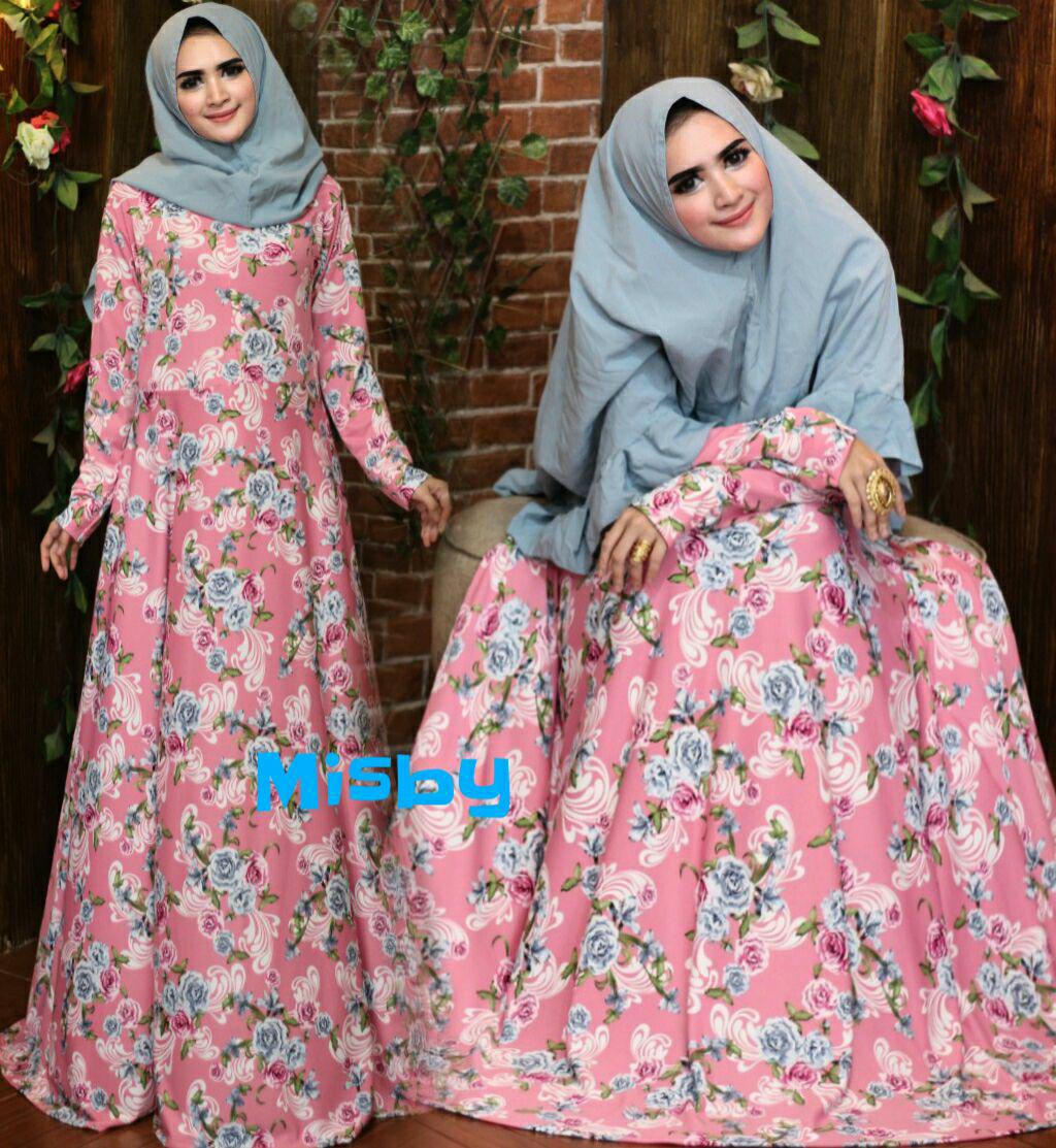 Baju muslim wanita murah/Gamis syari klok empat meter/Gamis motif terbaru/Gamis motif terlaris/Gamis busui