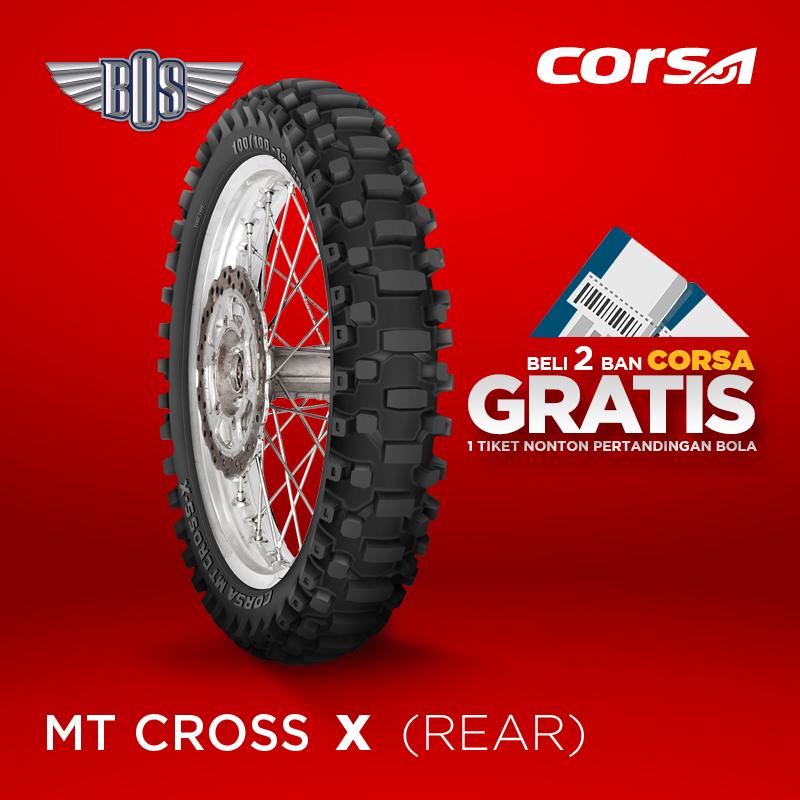 Ban Motor Corsa MT Cross-X (Rear) 90/100 - 14 TUBE TYPE GRATIS JASA PASANG