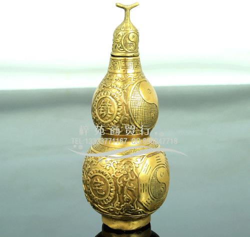Konsekrasi otentik Gosip Labu tembaga pelindung Rumah★Penangkal bencana Perawatan kesehatan Conti ukuran besar/L Ornamen